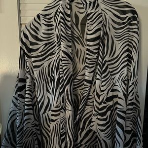 Women’s sheer zebra print shrug